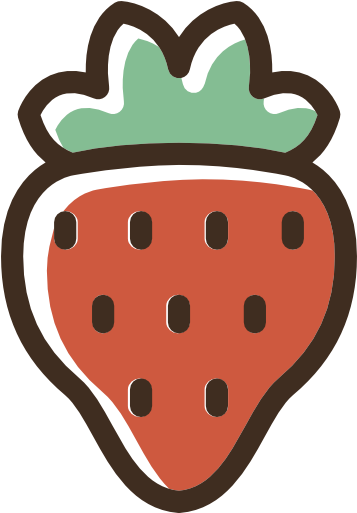 Strawberry Free Icon - Campi Di Fragole (512x512)