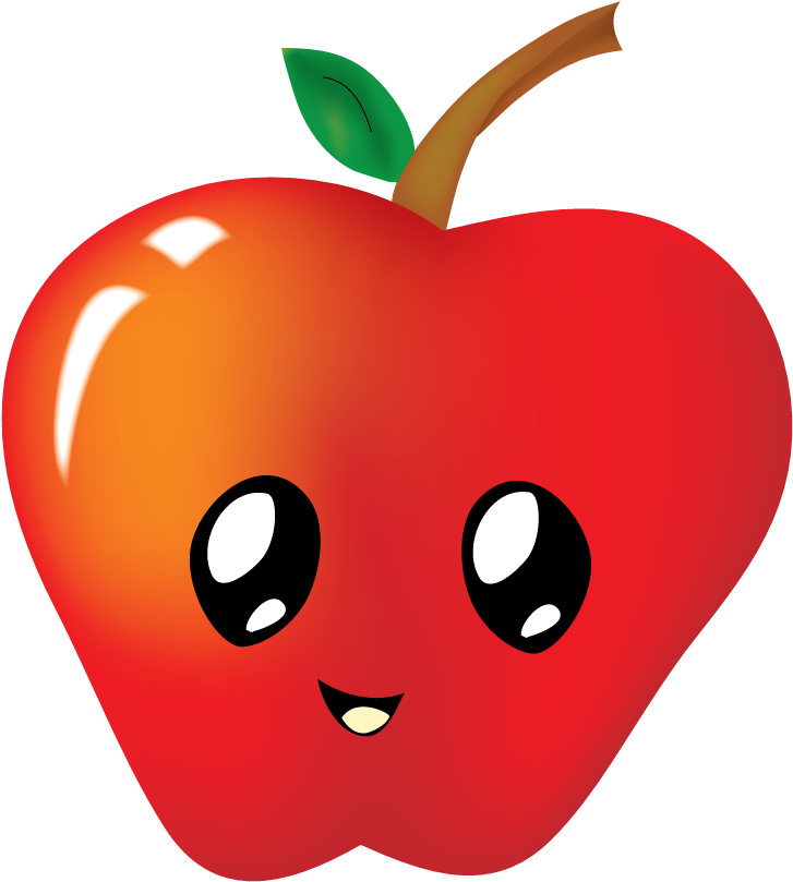 Happy Apple - Happy Apple Cartoon Png (833x833)
