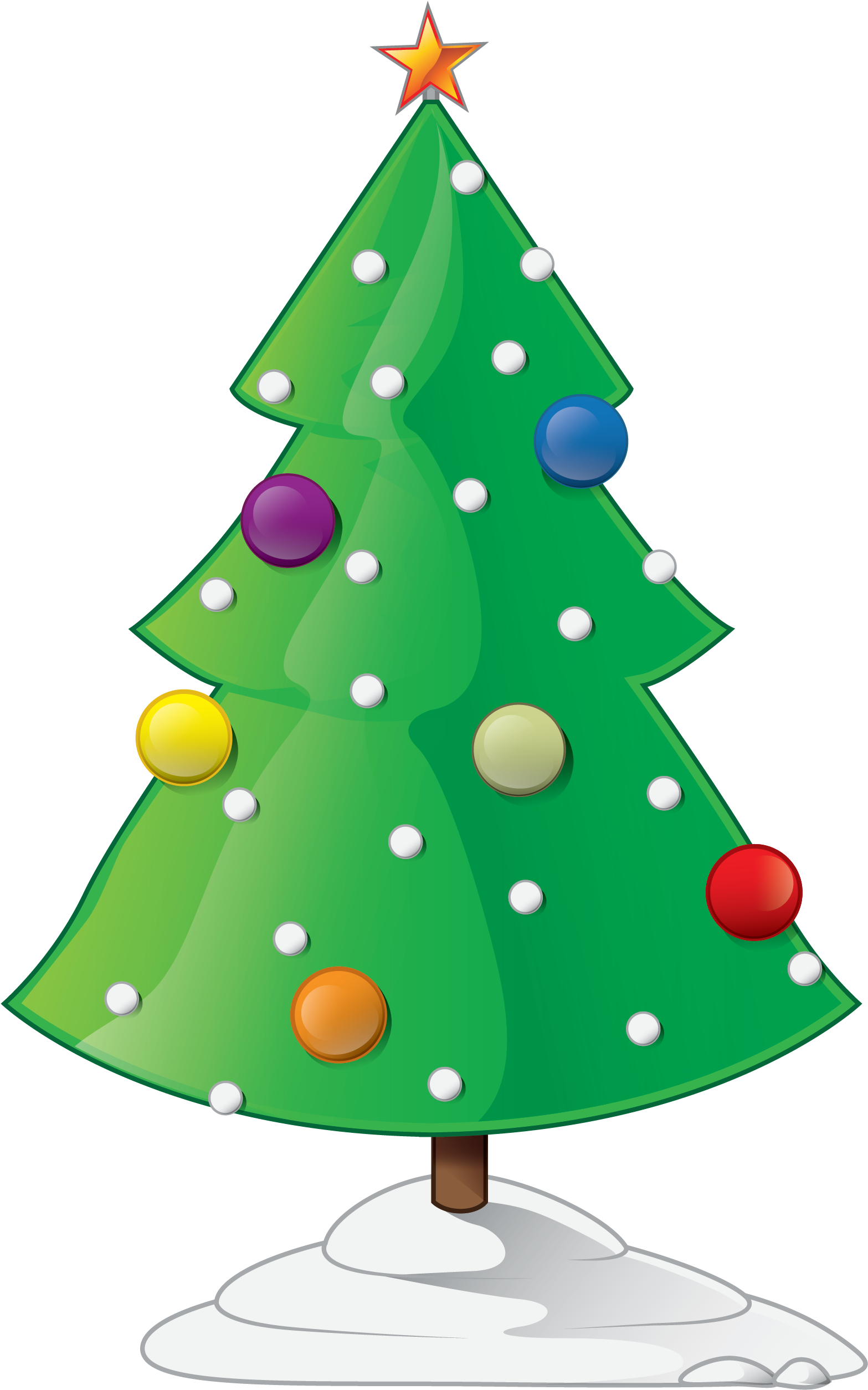 Showing Post & Media For Cartoon Christmas Ornament - Flat Christmas Tree Png (1954x2796)