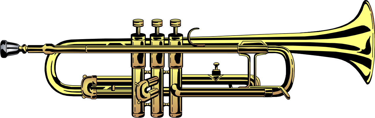 File - Trumpet01 - Svg - Trumpet Clipart (1280x404)