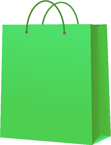Paperbag Light Green - Green Shopping Bag Vector (460x600)