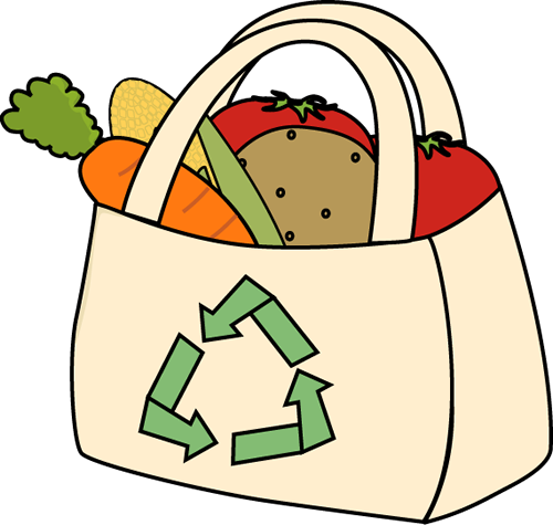 Eco Friendly Grocery Bag Clip Art Eco Friendly Grocery - Shopping Bag (500x475)