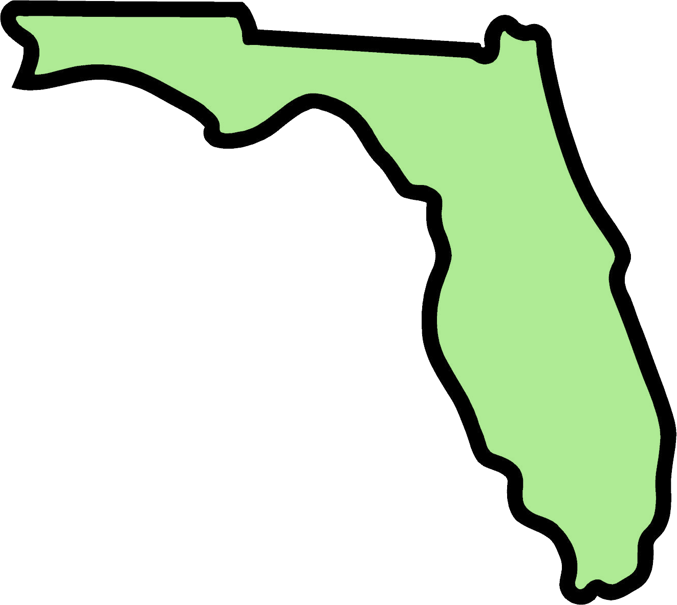 Tampa Orlando St - Florida Svg (1323x1184)
