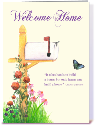 Welcome Home Greeting Cards Greeting Cards For New - Greeting Card For New Home (435x429)