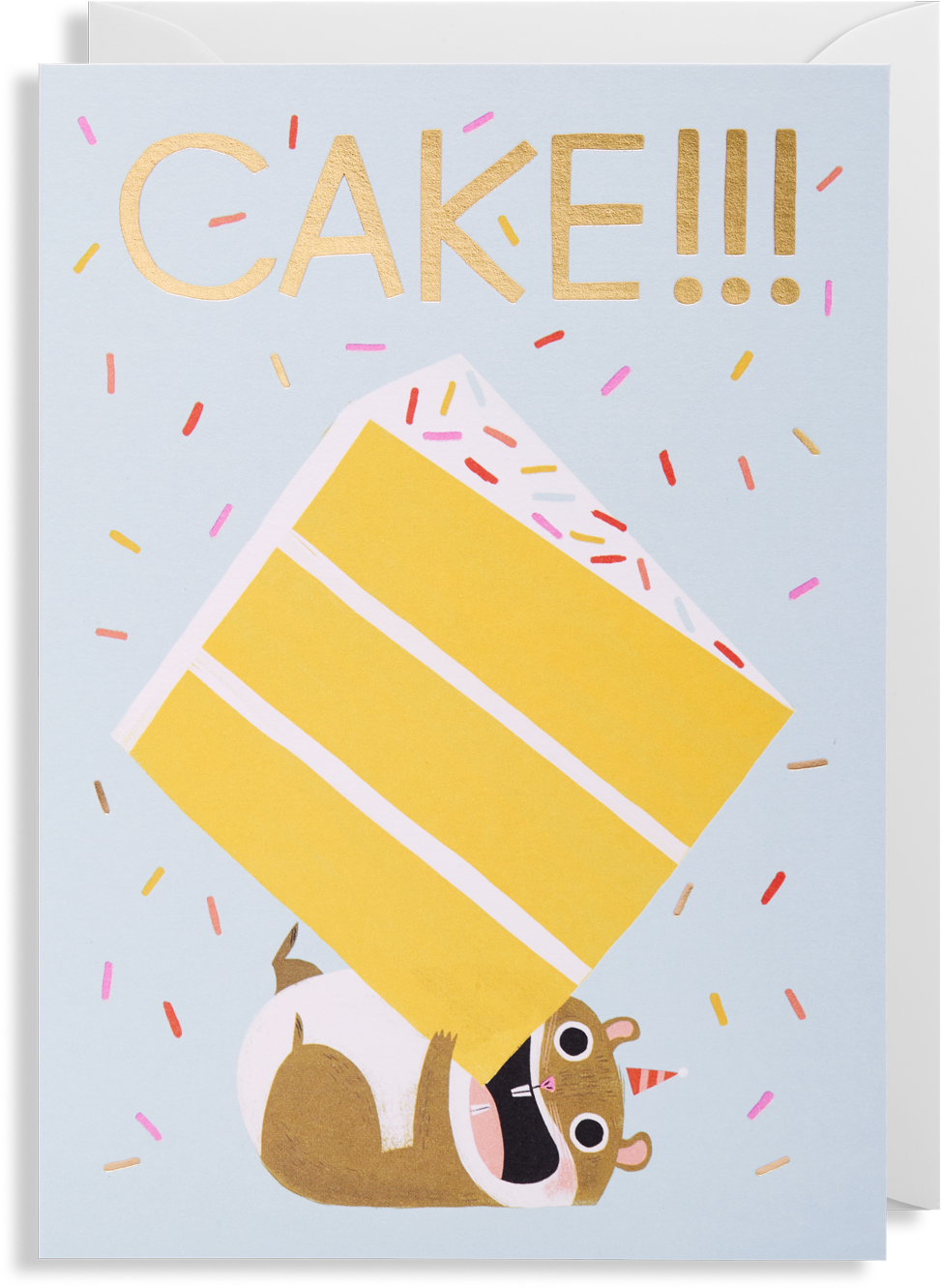 Hamster Greeting Card - Lagom Designs Cake Birthday Card (1400x1500)
