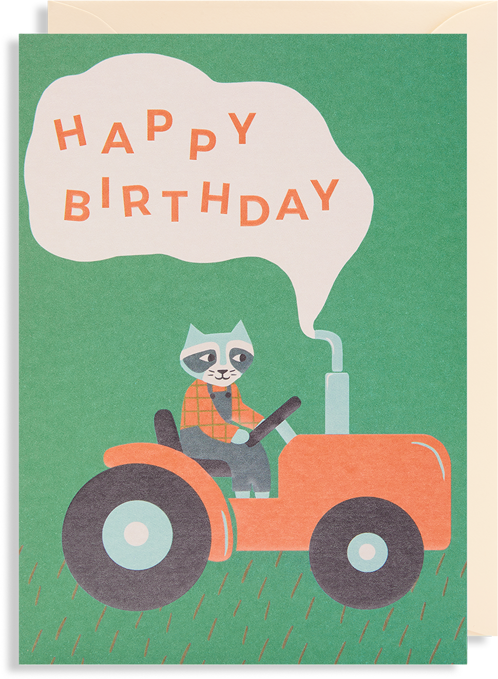 Happy Birthday Tractor Greeting Card - Greeting Card (1400x1499)