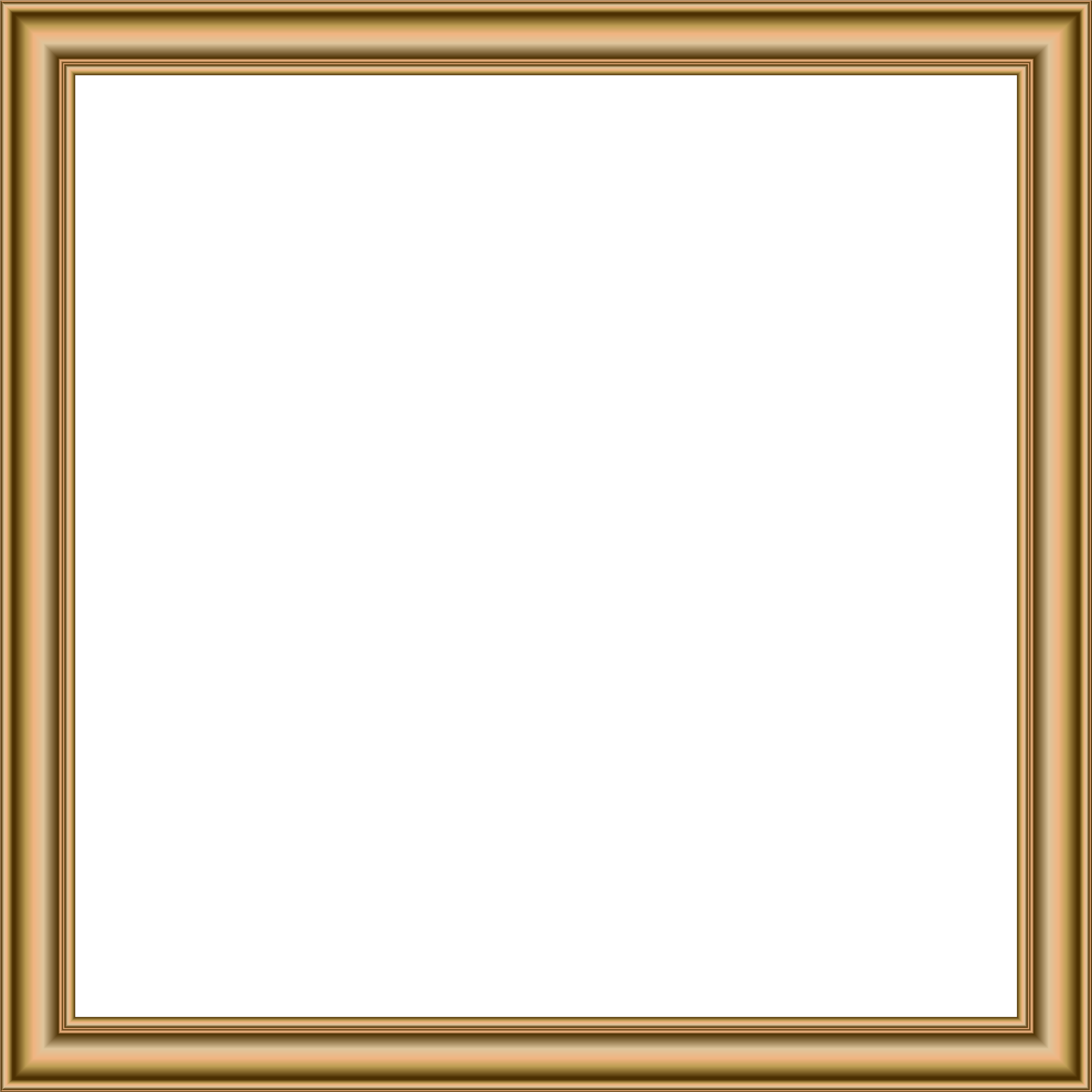 Gold Border Frame Transparent Png Image - Simple Gold Frame (6000x6000)