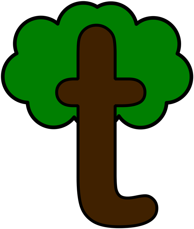 T Is For Tree - Cross (800x800)