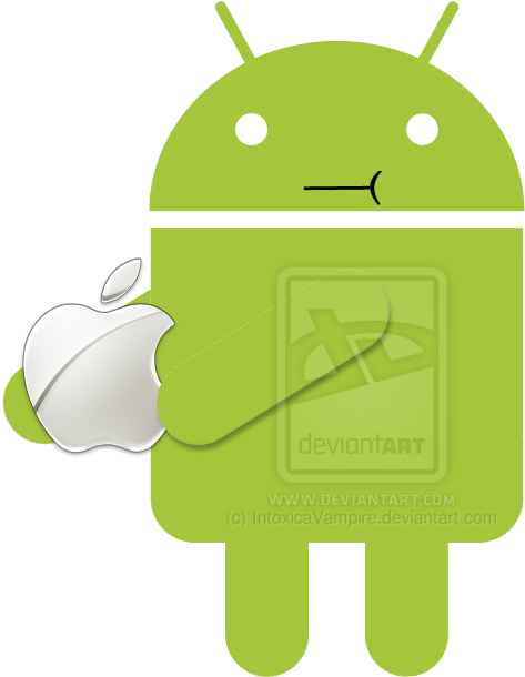 Android Eating Apple By Intoxicavampire - Computer Science Engineering Logo (532x669)