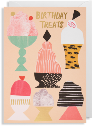 Birthday Treats Greeting Card - Greeting Card (448x480)