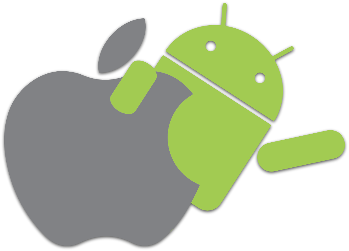 Android quality. Андроид и айос. Айфон Аппел андроид. Лого эпл и андроид. Значок андроид и айфон