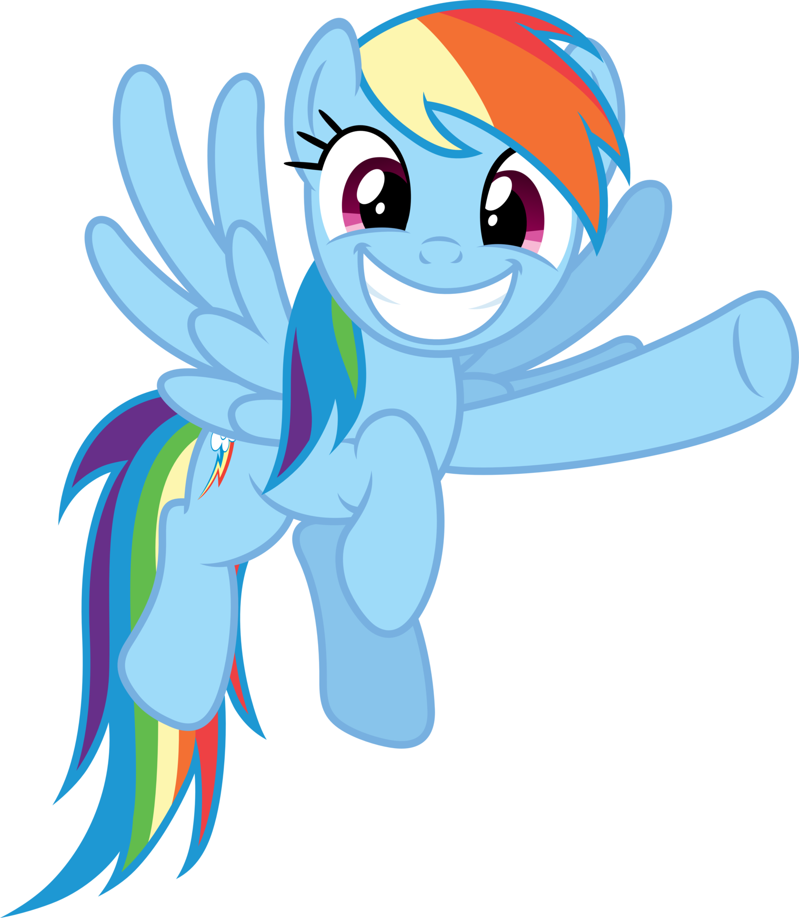 Rainbow Dash Grinnig And Pointing By Stabzor - Rainbow Dash Pointing (1600x1837)