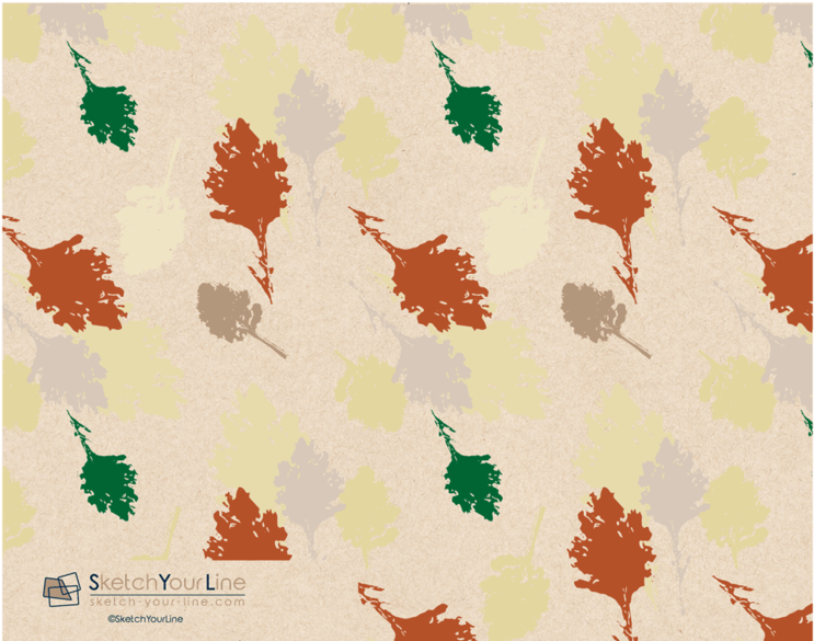 Leaves Pattern Rectangular Greeting Cards - Greeting Card (800x800)