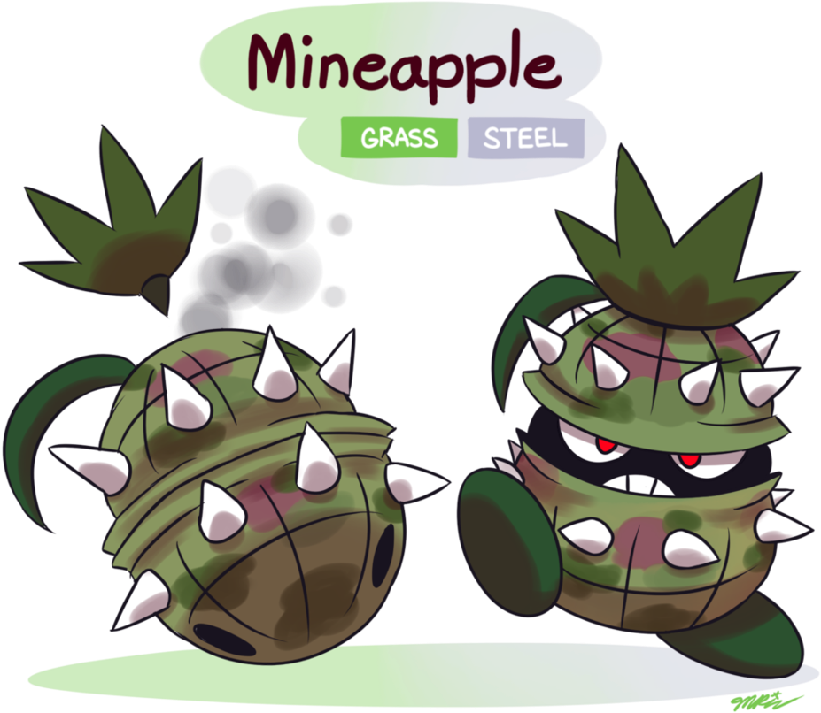 Mineapple By Mast3r-rainb0w - Fakemon By Master Rainbow (951x840)