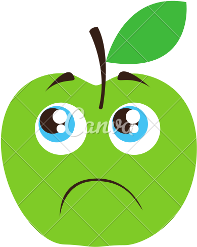 Apple Clipart Sad - Apple (550x550)