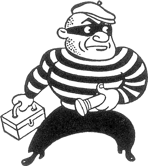 Multiple Times Every Day And It Is Only A Matter Of - Burglar Clipart (553x671)
