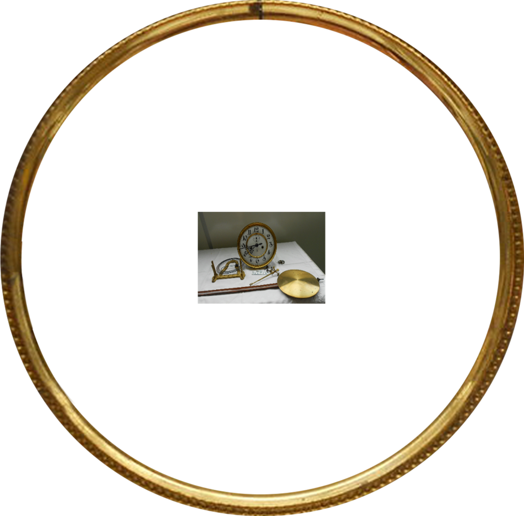 Gold Frame Round Clock Part By Magicsart - Gold Frame Circle Png (1024x1008)