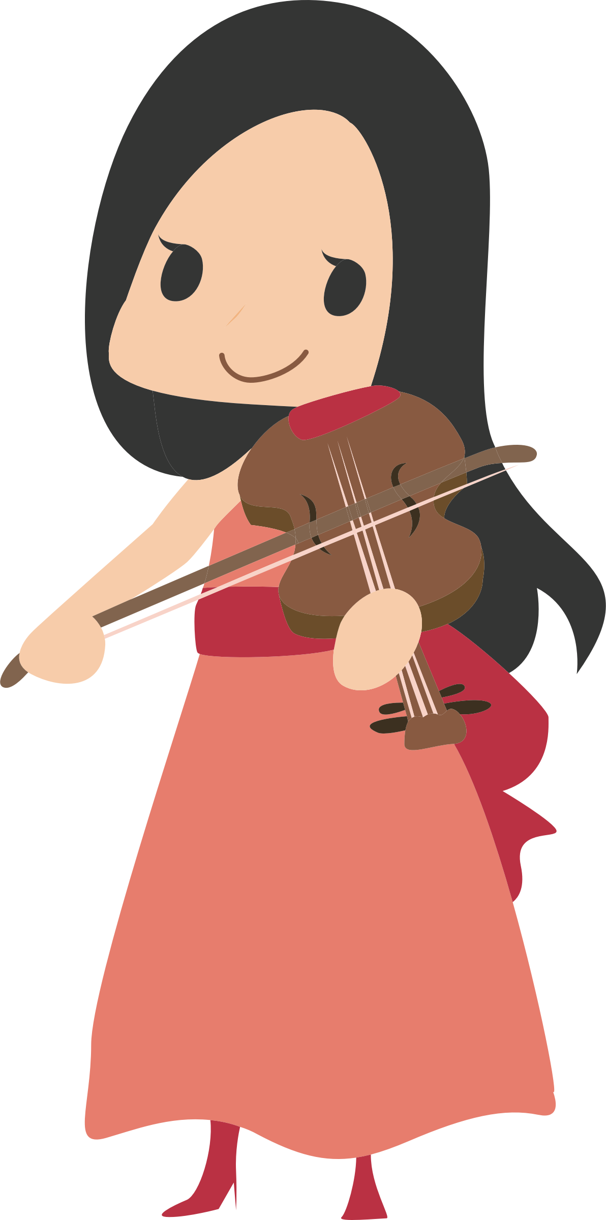 Big Image - Violinist Clipart (1192x2400)