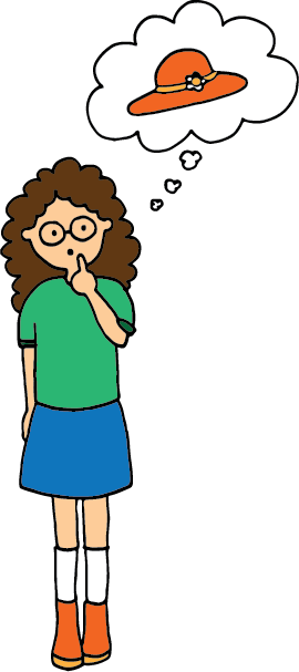 A Girl Thinks About Where Her Hat Could Be - Hat (270x607)