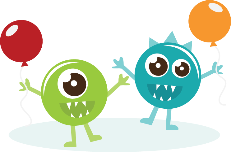 Monster Clipart Smile - Happy Monster (743x491)