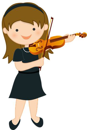 Prelude Playschool Indirapuram - Girl Playing Violin Clipart (459x501)