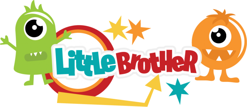 Younger Brother Cliparts - Little Brothers Clipart (800x346)
