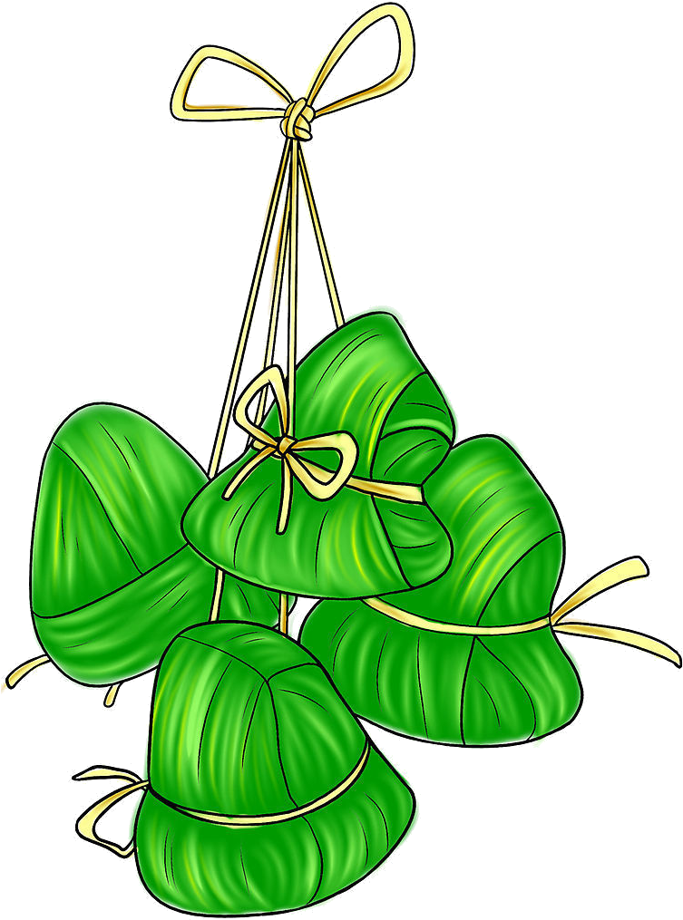 Rice Dumpling Clipart - Chinese Rice Dumpling Clipart (754x1026)