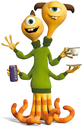 Monsters University Transparent Png - Monsters University Terri Y Terry (400x440)