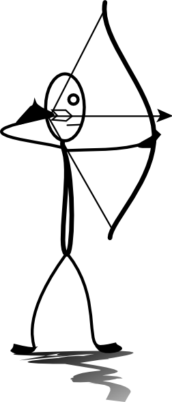 Stickman Holding A Bow (252x586)