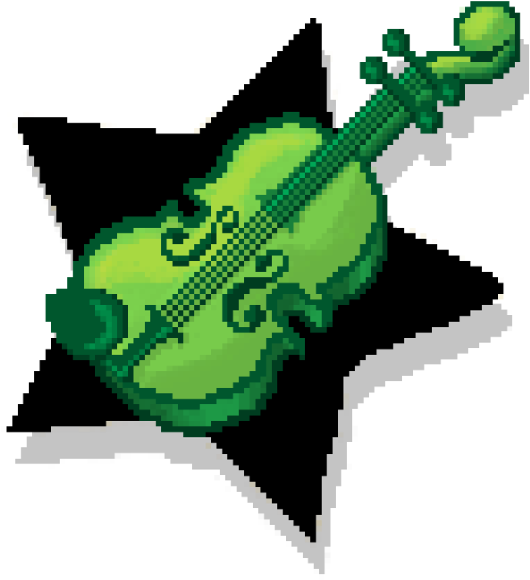 Pixel Violin By Pappara - Violin Pixel Art (870x919)