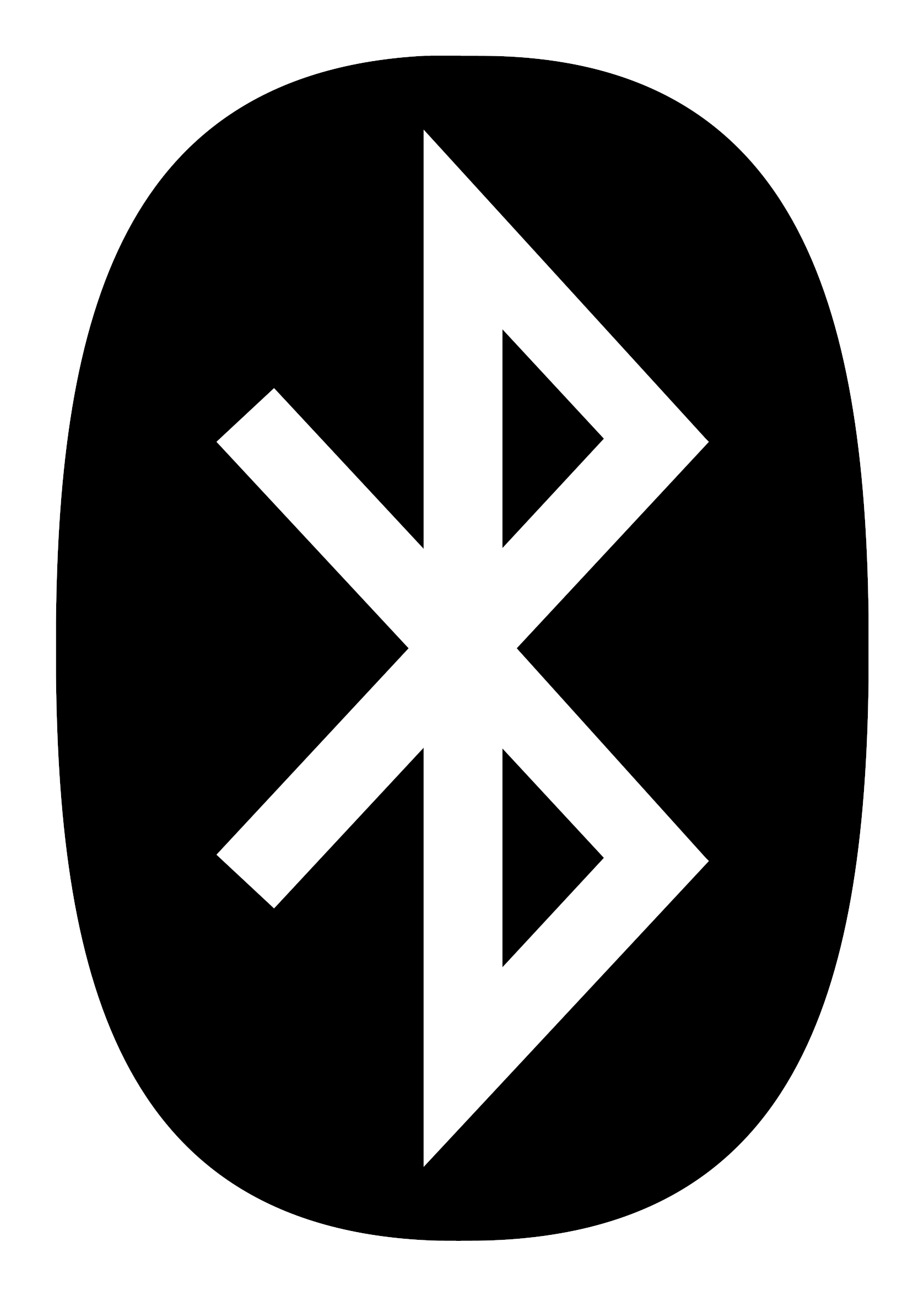 Clipart - Bluetooth Black And White (2400x2400)