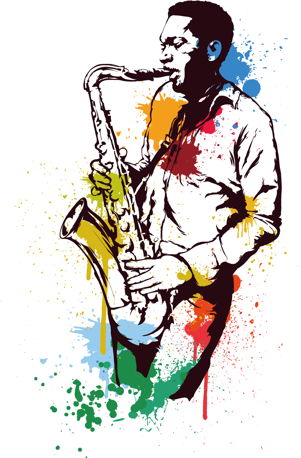 Alto Saxophone Jazz Art - Performer Vector (1772x1772)
