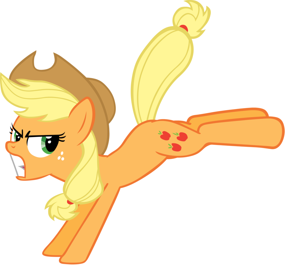 Applejack Bucking Vector By Scrimpeh - Mlp Applejack Bucking (927x861)