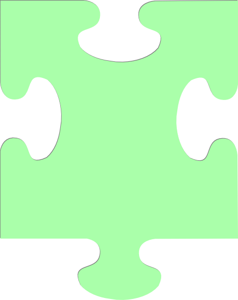 Jigsaw Piece Pale Green Clip Art At Clker - Jigsaw (474x597)