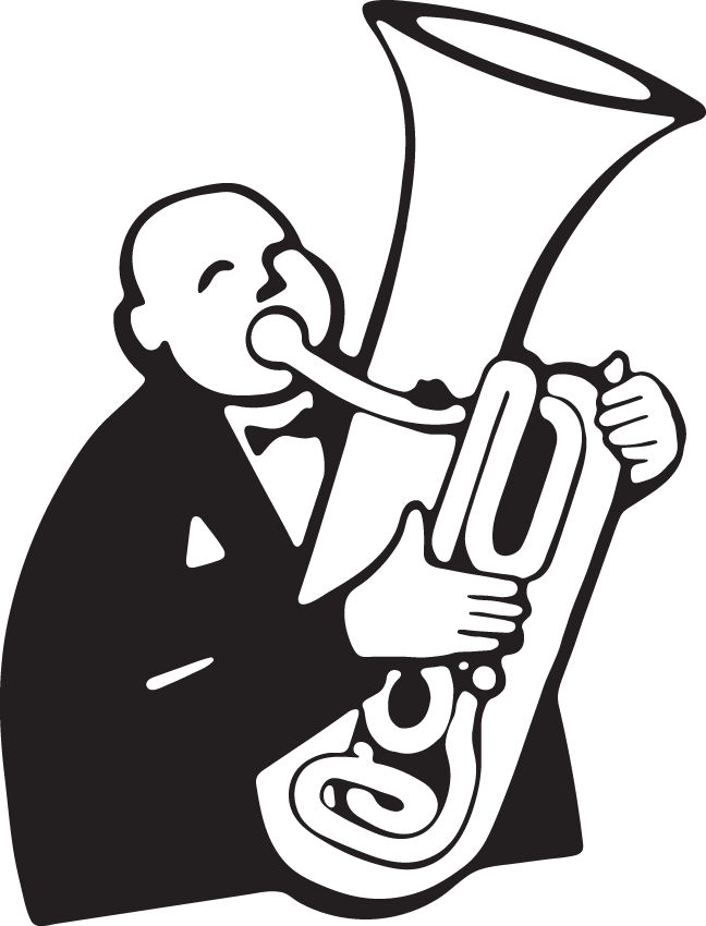 Cartoon Man Playing Tuba - Clip Art (648x850)