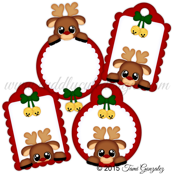 Reindeer Tags - Reindeer (600x600)