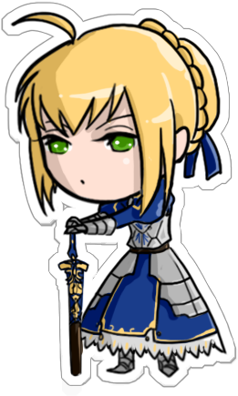 Chibi-saber By Lilith The 5th By Psionicsknight - Cartoon (450x450)