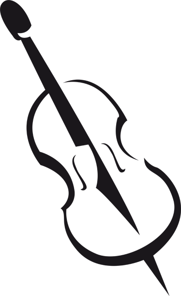 Violin Music Sticker - Jazz Instruments Cartoon (374x609)