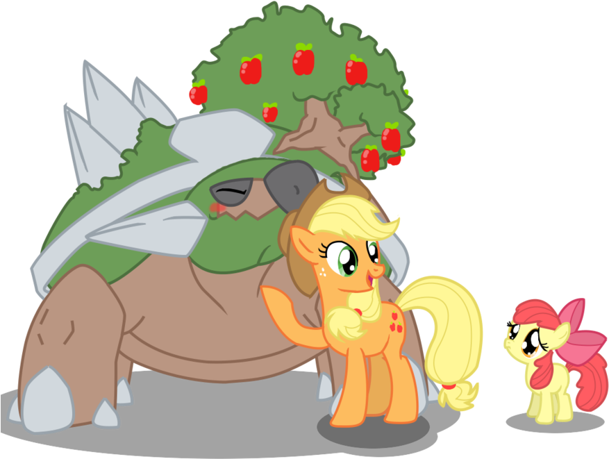 Apple Bloom, Applejack, Apple Tree, Artist - Little Pony Friendship Is Magic (900x687)