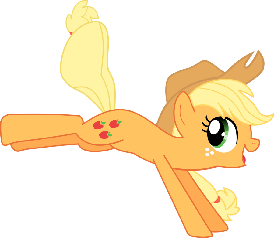 Applejack Kicking The Air By Littleponyforever - My Little Pony Applejack Kick (900x784)