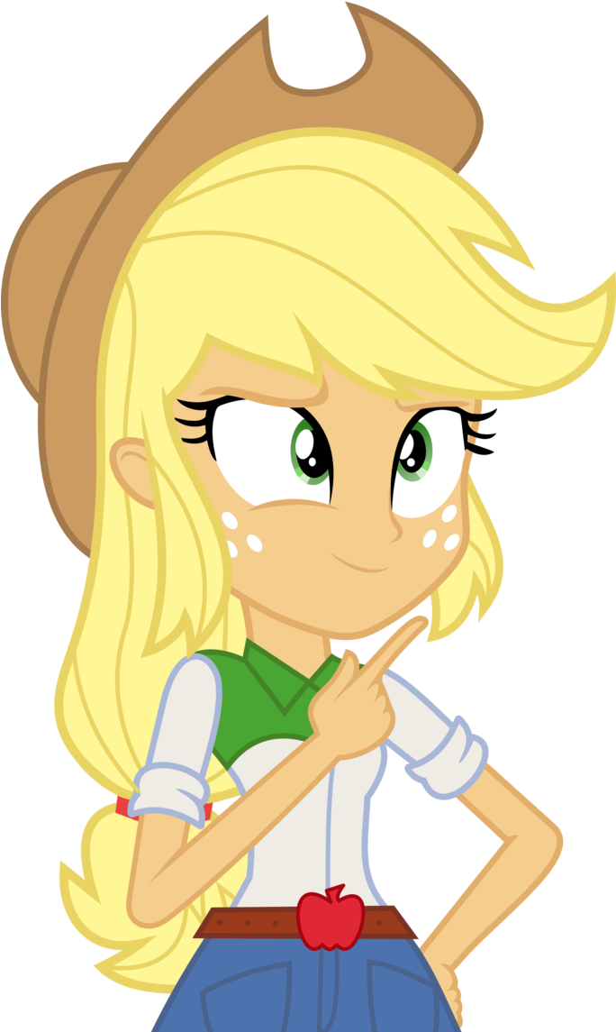 Vectors Favourites By Dashiesparkle On Deviantart - Equestria Girl Applejack Happy (683x1168)