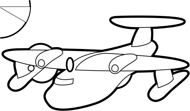 Pin Plane Clipart Black And White - Airplane Clipart Black And White Hd (800x541)