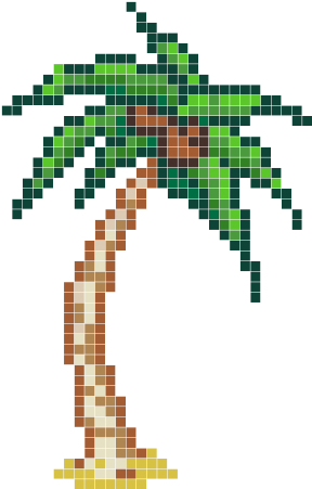 Palm Tree Pixel Art - Palm Tree Pixel Art (365x450)