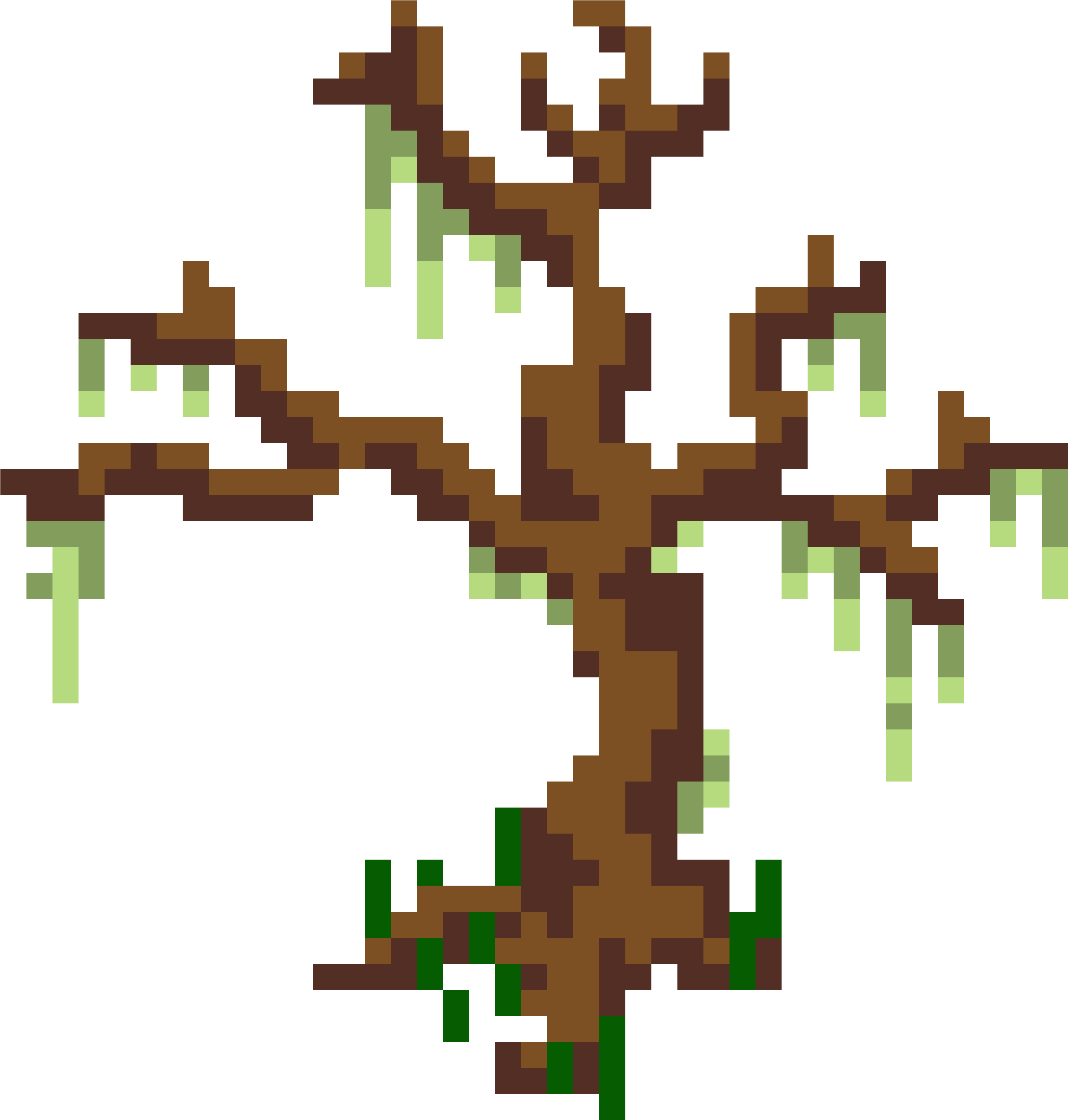 A Dead Tree - Dead Tree Pixel Art (3264x3328)