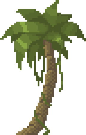 Palm Trees Pixel Art From Brikbookcom Palmtrees Tree - 16 Bit Palm Tree (288x450)
