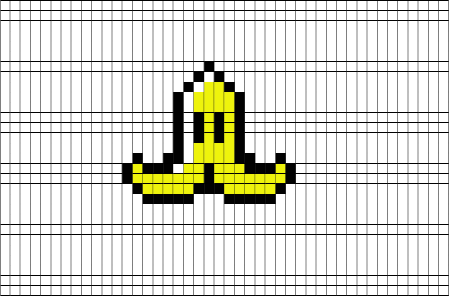 Mario Kart Banana Pixel Art Brik Rh Brik Co Banana - Pixel Art Mario Kart (880x581)