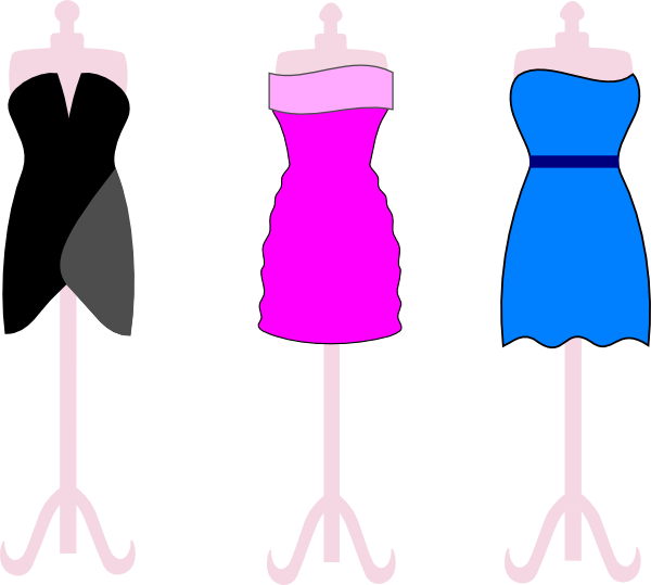 Black Dress Clipart Vestido - El Vestido Clipart (600x539)