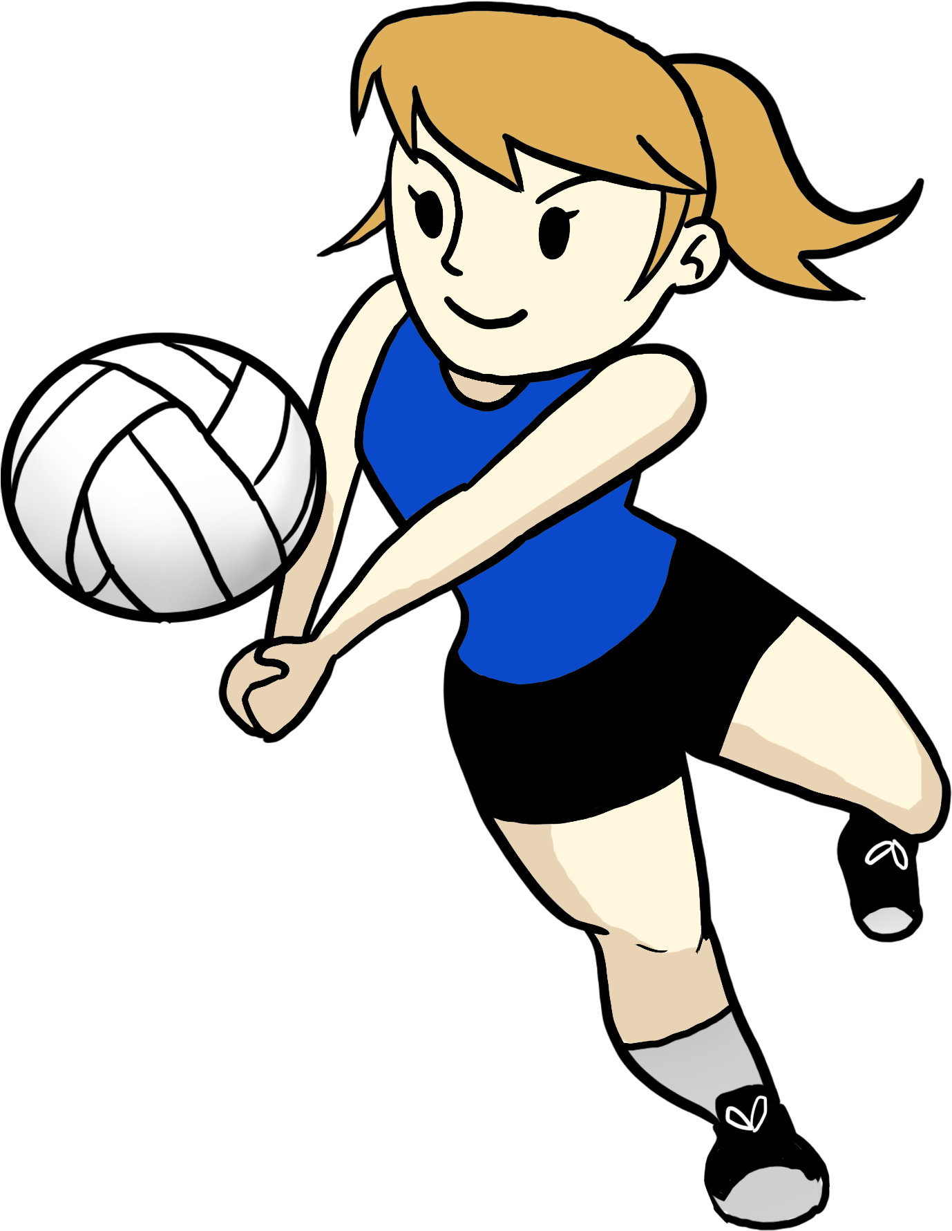 Drills Will Be Designed To Improve Weakness - Cartoon Girl Playing Volleyball (1800x1800)