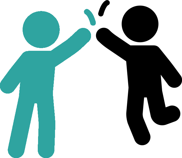 Elosh Clothing - High Five Silhouette Clipart (612x532)