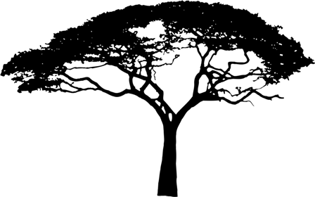 Силуэт Дерева V - Glowing In The Dark (448x280)
